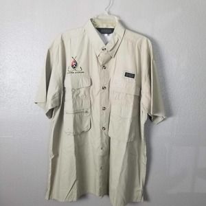 Master Angler Khaki Short Sleeve  Fishing Shirt L
